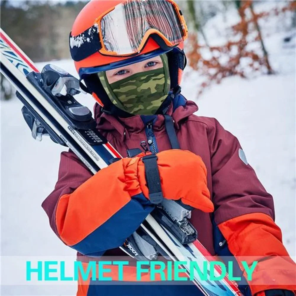 Kids Balaclava Ski Mask, Fleece Face Mask Neck Warmer for Boys Girls